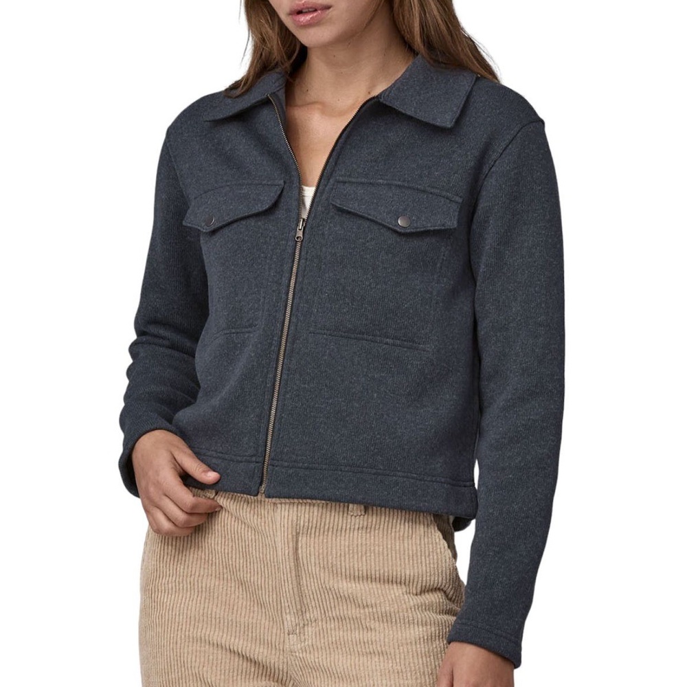 Patagonia Dark blue Gray Better Sweater Jacket full zip ladies XL